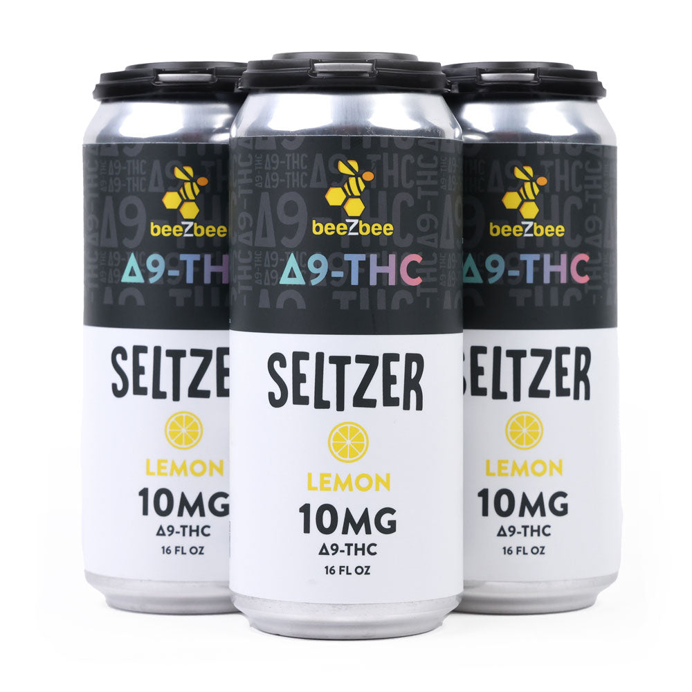 Delta-9 THC Seltzers in Lemon flavor
