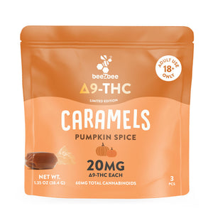Delta-9 Caramels in Limited Edition Pumpkin Spice, 3 Pack