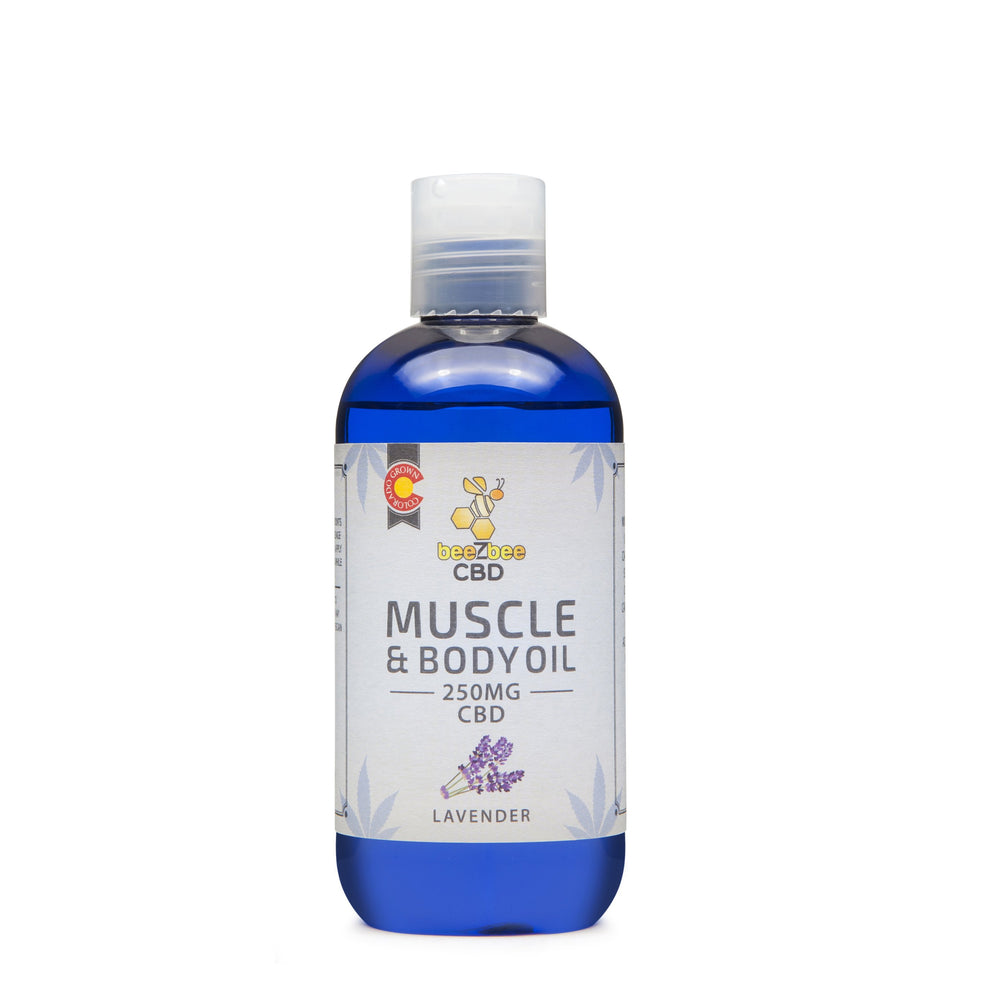 beeZbee CBD Muscle and Body Oil 250mg - lavender scent