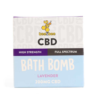 beeZbee full spectrum CBD Bath Bomb in Lavender Scent, high strength.