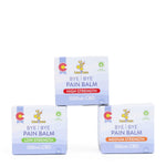 beeZbee Bye Bye Pain Balm in a variety of strengths. 