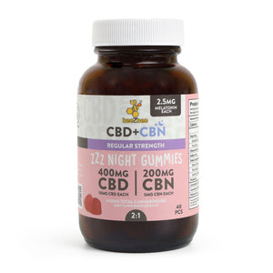beeZbee CBD+CBN+Melatonin zZz Night Gummies in regular strength