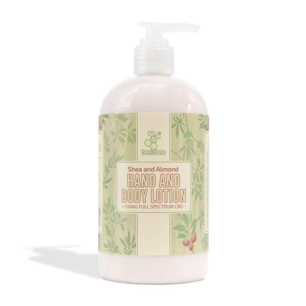 beeZbee CBD Hand and Body Lotion 100mg - Shea and Almond scent
