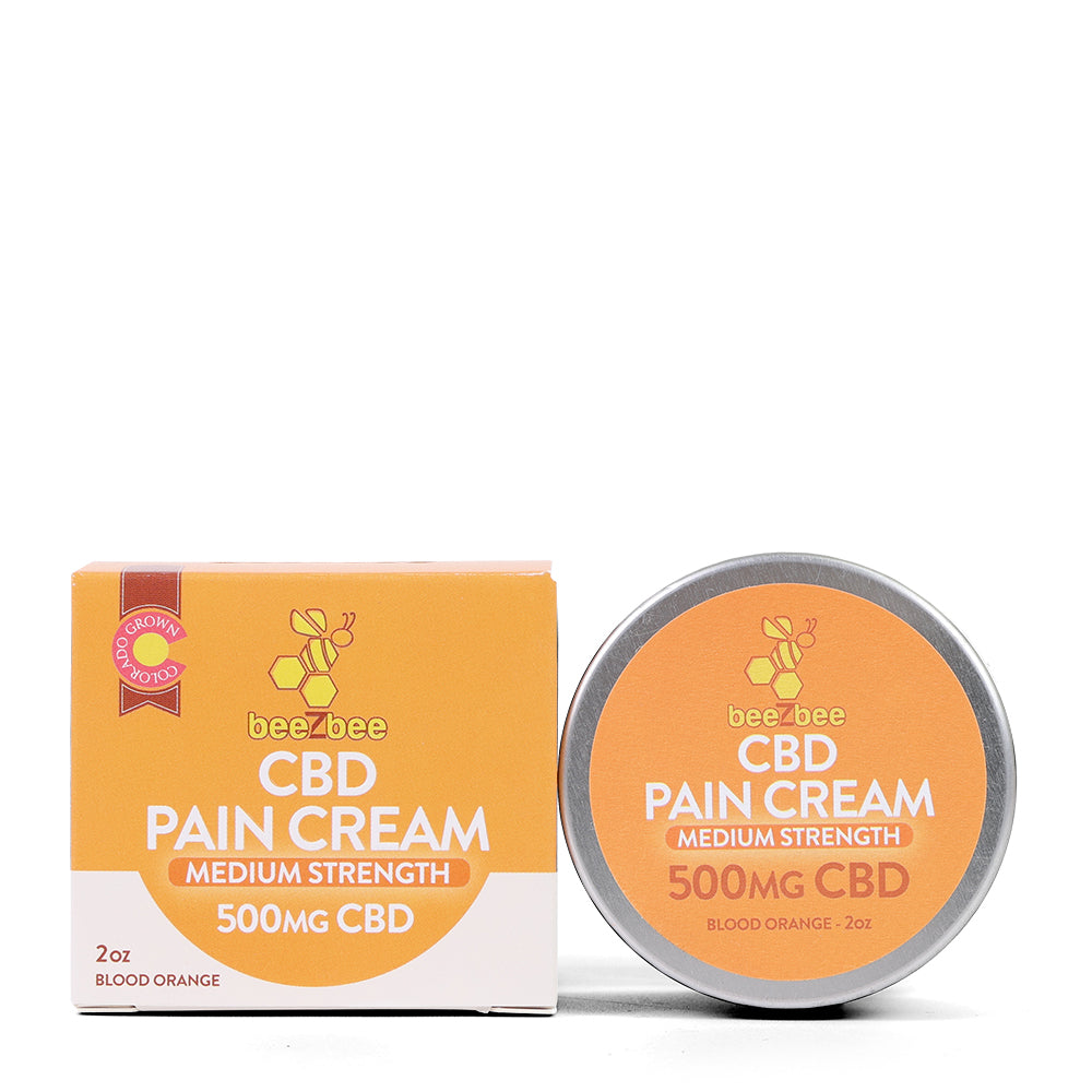 beeZbee CBD Pain Cream, medium strength, blood orange scented