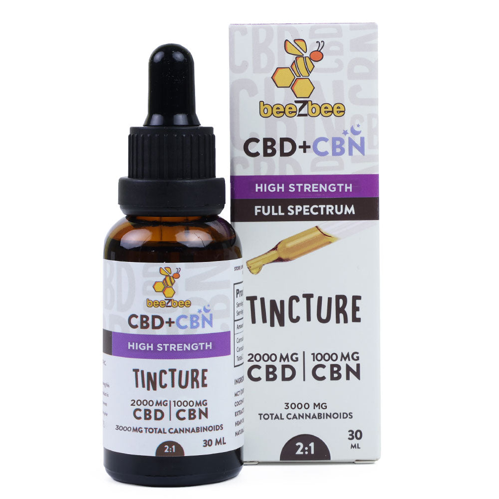 
            
                Load image into Gallery viewer, beeZbee CBD+CBN Tincture in high strength
            
        