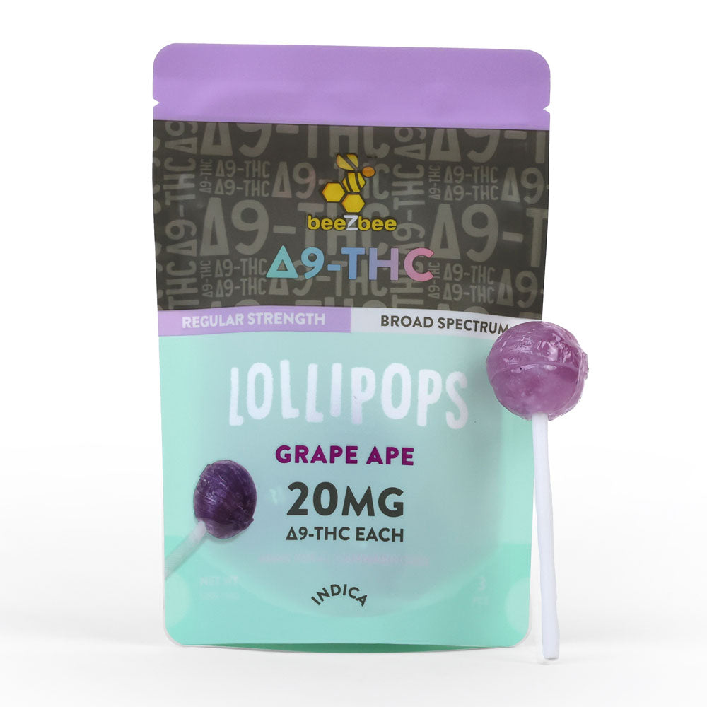 beeZbee Delta-9 THC Terpene Lollipops in Grape Ape