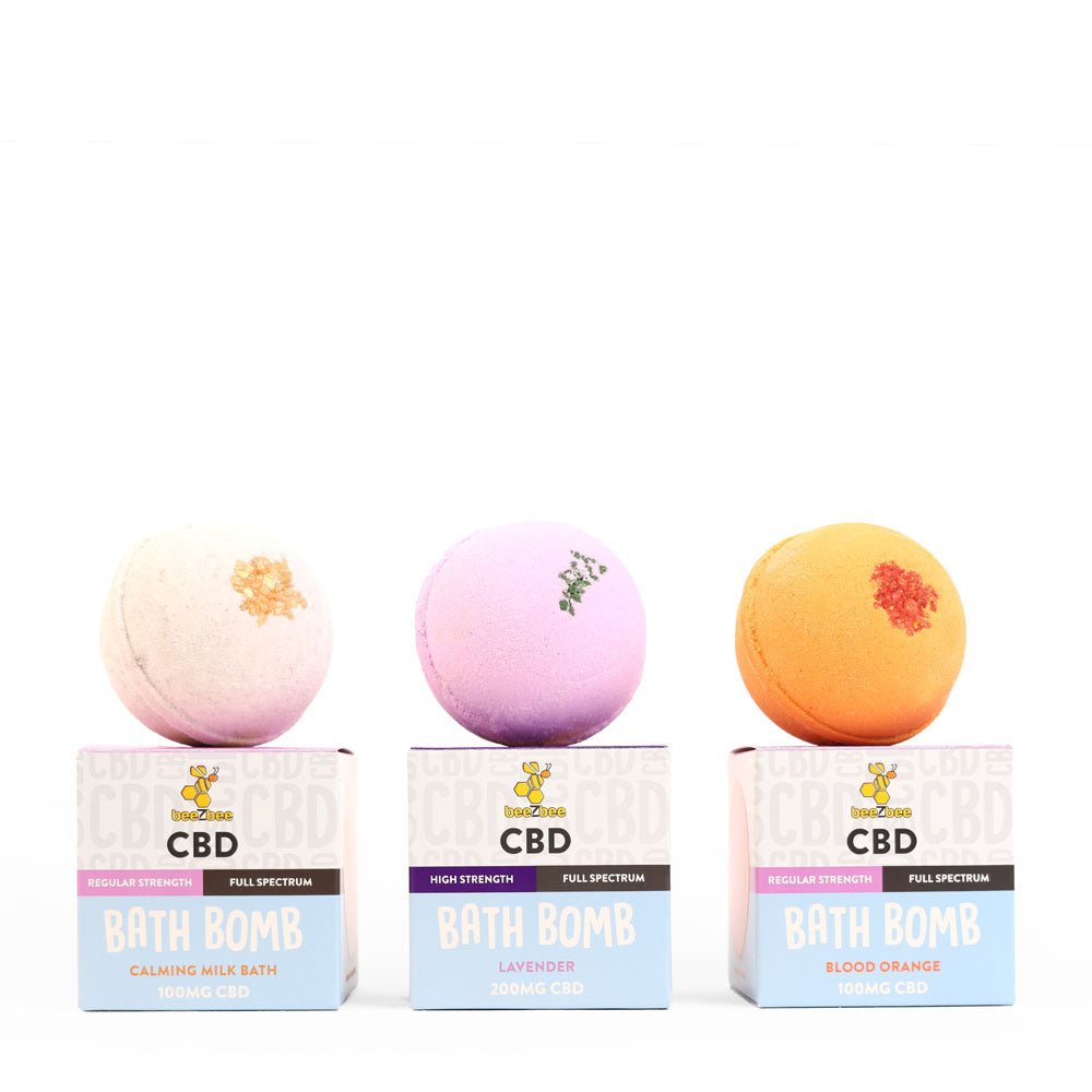 CBD bath bomb with different scents