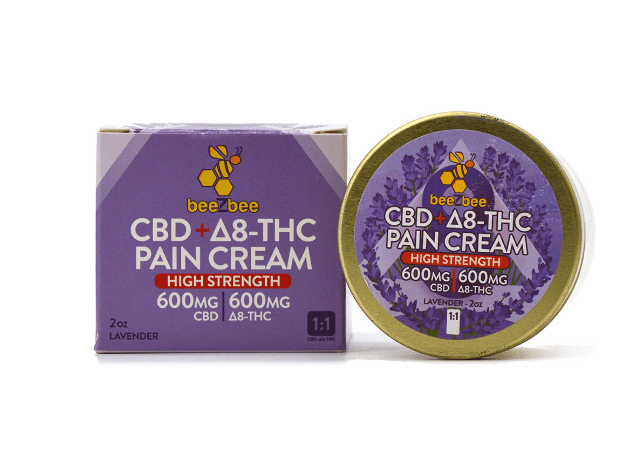 CBD + Delta - 8 THC Pain Cream, High Strength - beeZbee