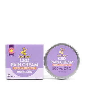 cbd pain cream medium strength 500mg in lavender flavor