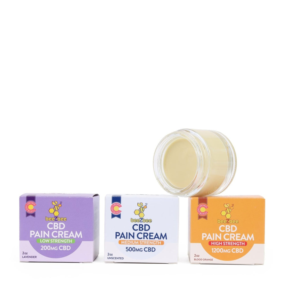beeZbee CBD pain creams with different variant