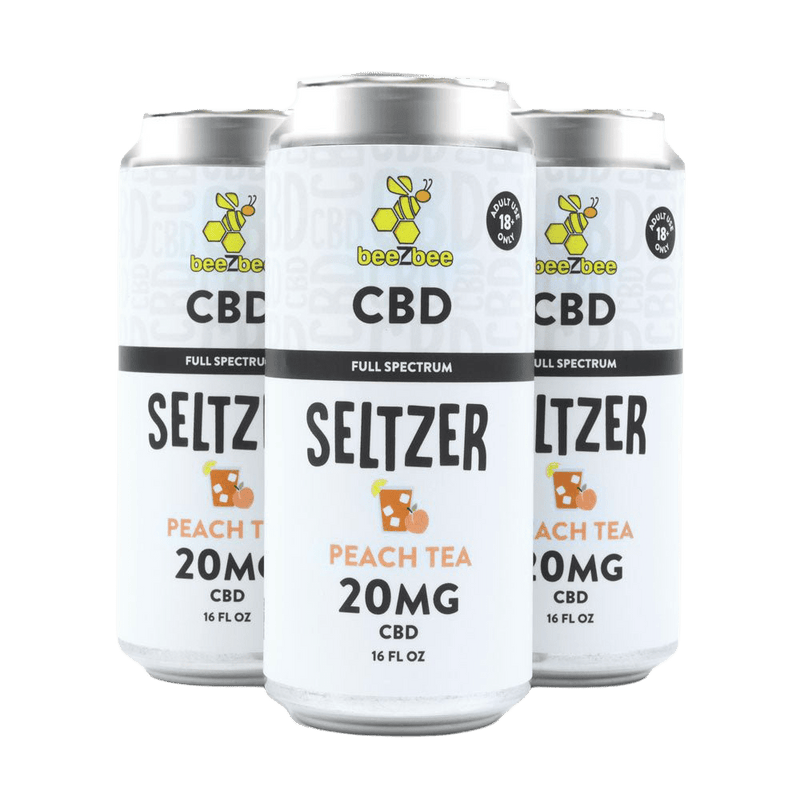 CBD Seltzer - Peach Tea - beeZbee