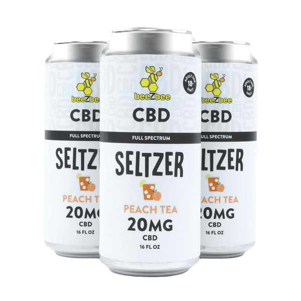 Buy Peach Tea CBD Seltzer | Refreshing CBD-Infused Beverage – beeZbee