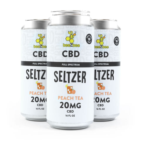CBD Seltzer - Peach Tea - beeZbee