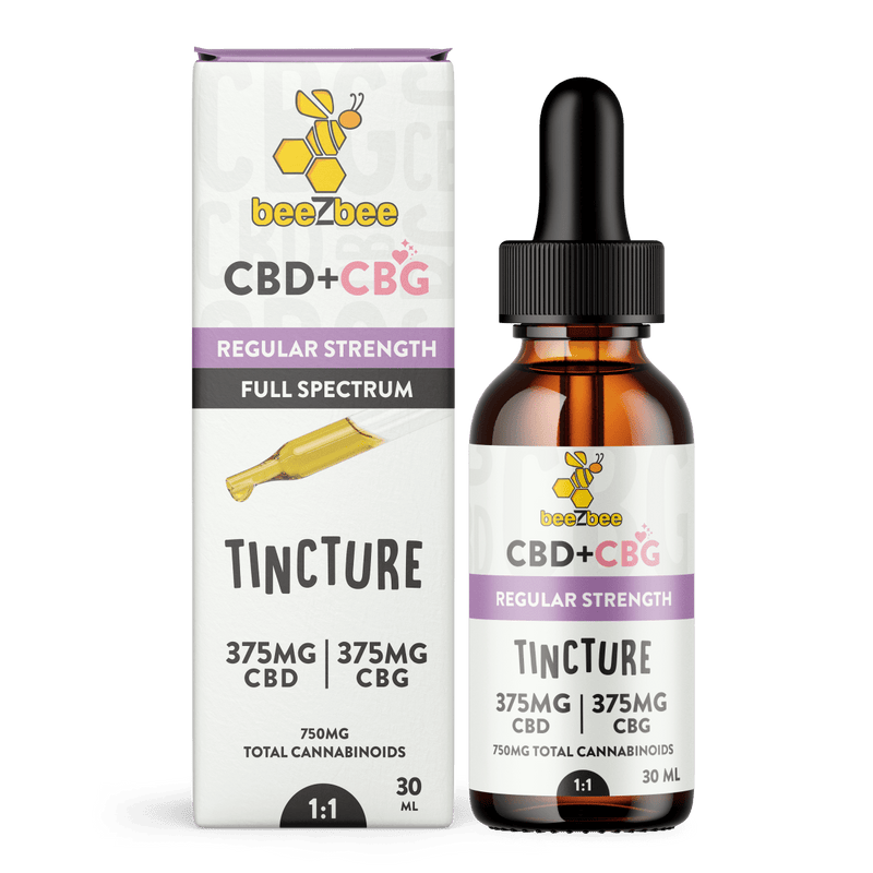 CBD+CBG Tincture, Regular Strength - beeZbee