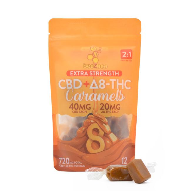 40mg CBD+20mg Delta 8 THC Caramels