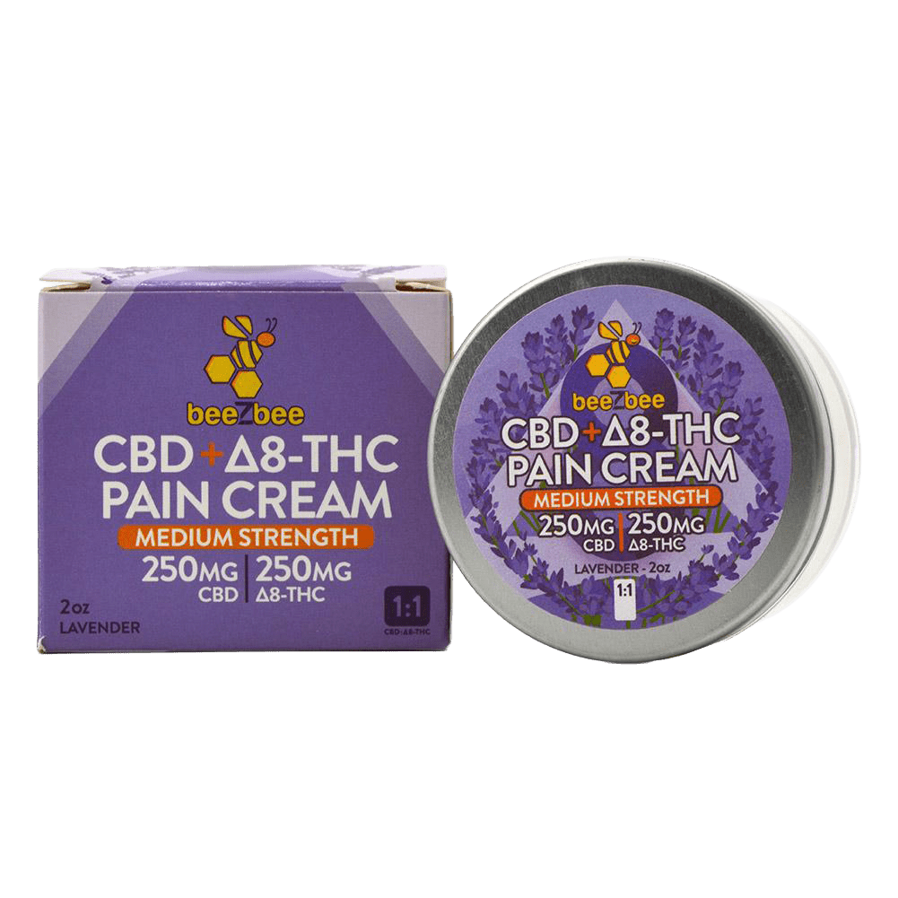 CBD+Delta - 8 THC Pain Cream, Medium Strength - beeZbee