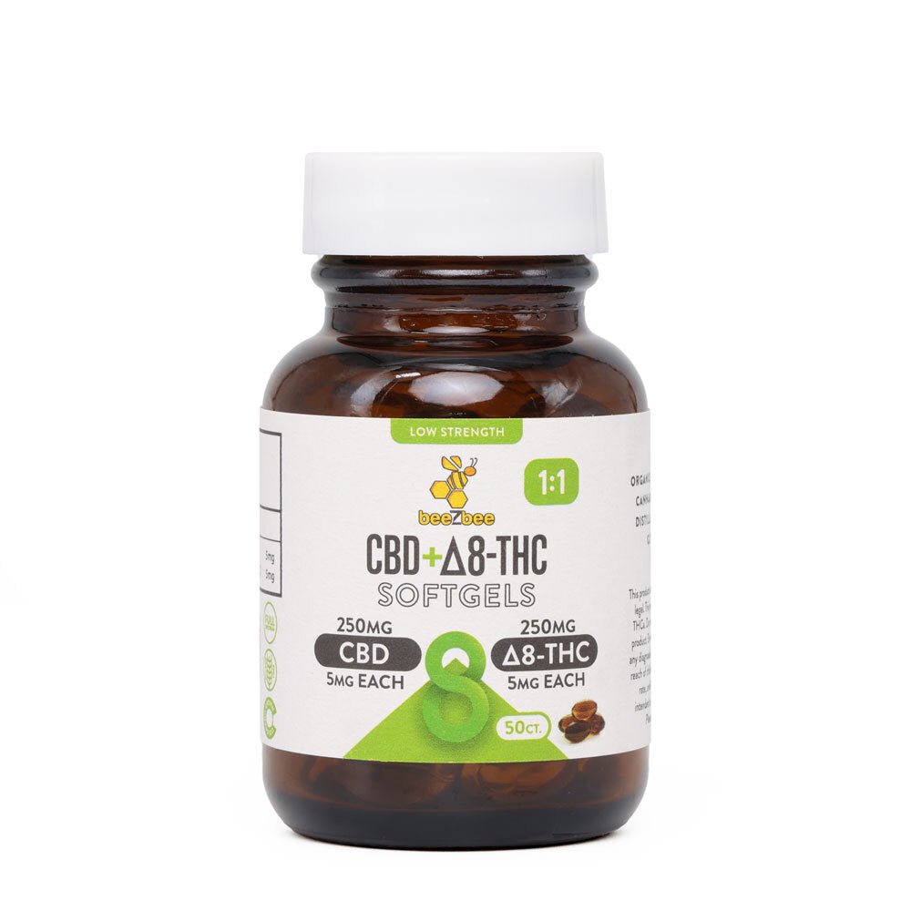 CBD+Delta 8 THC softgels low strength
