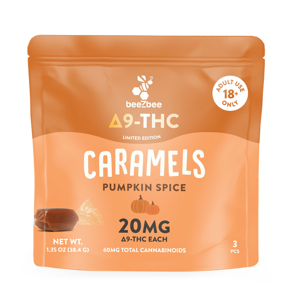 Delta-9 Caramels in Limited Edition Pumpkin Spice, 3 Pack