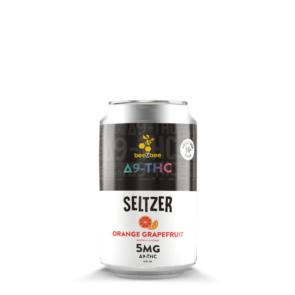 Delta - 9 THC Seltzer - Orange Grapefruit, 4 Pack - beeZbee
