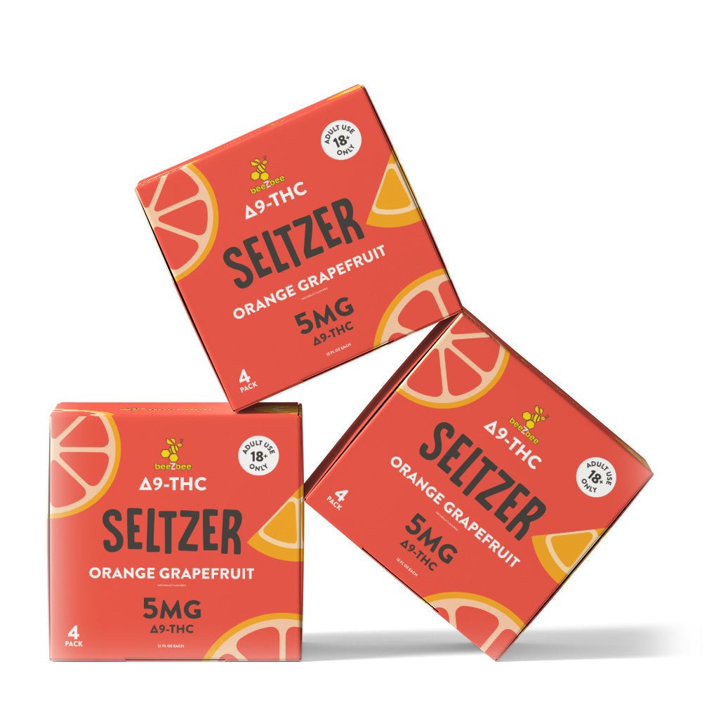 Delta-9 THC Seltzer - Orange Grapefruit: Crisp & Refreshing