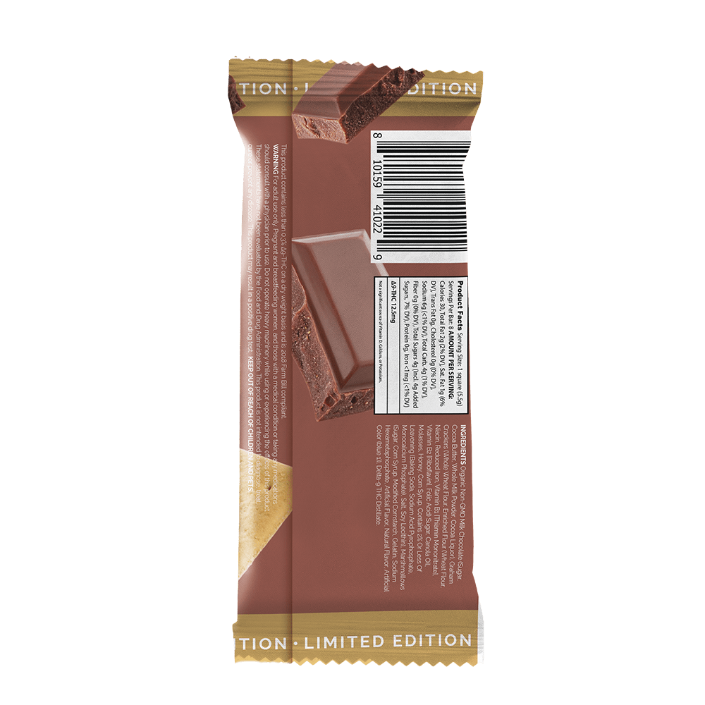Delta - 9 THC S'mores Chocolate Bar - beeZbee