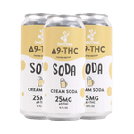 Delta-9 THC Soda in Limited Edition Cream Soda, 4 Pack - beeZbee