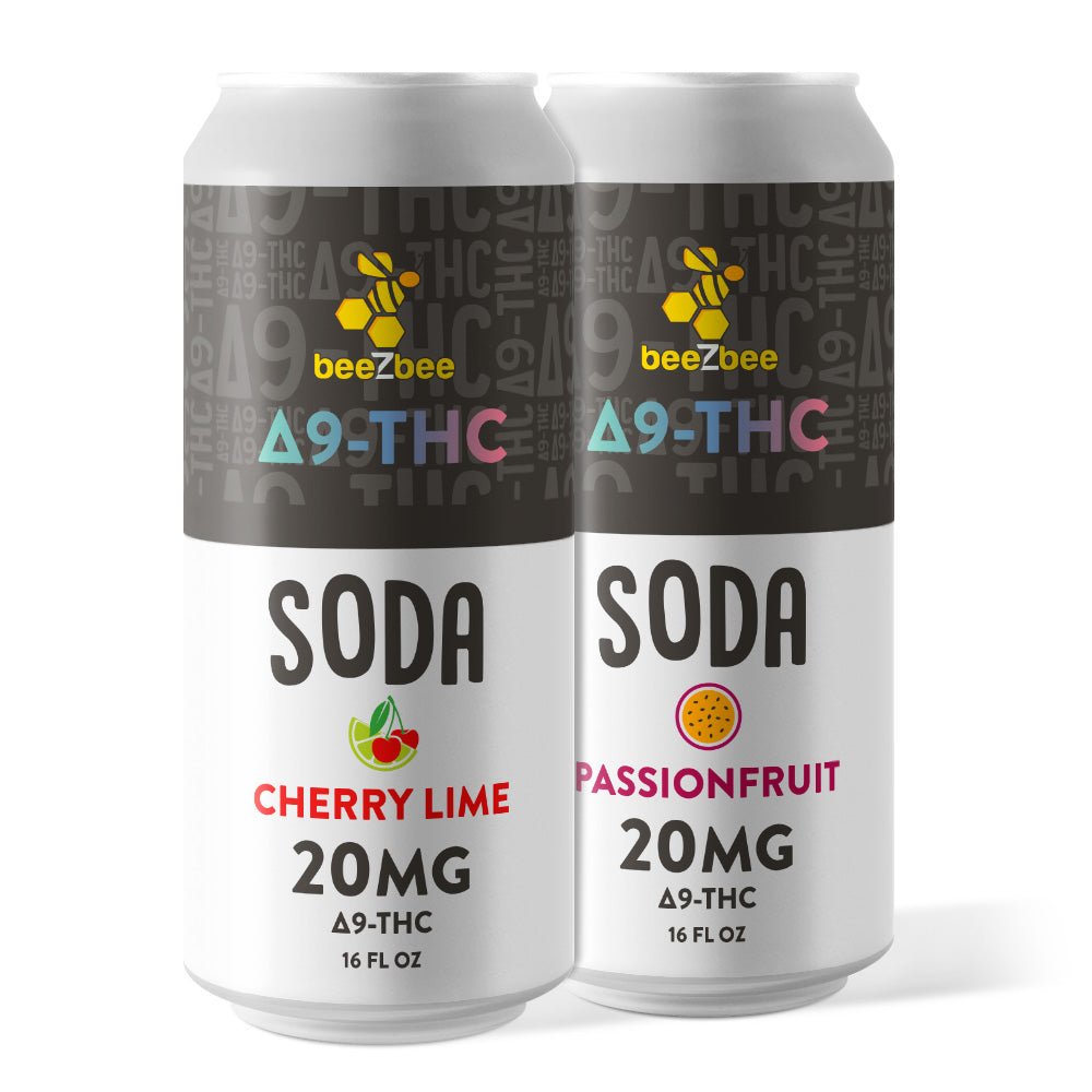 delta 9 thc soda 20mg in cherry lime and passionfruit flavor