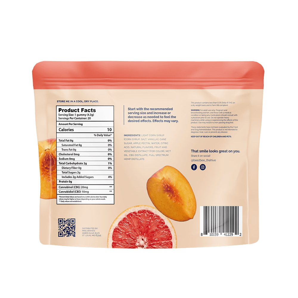 Infused CBG + CBD Gummies - beeZbee