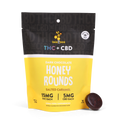 THC CBD dark chocolate honey rounds with salted caramel
