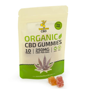CBD Organic, Vegan, THC Free Gummies 250mg - gummy bears