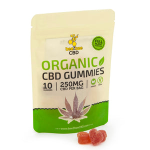 beeZbee CBD Full Spectrum Vegan Gummies 250mg - hearts