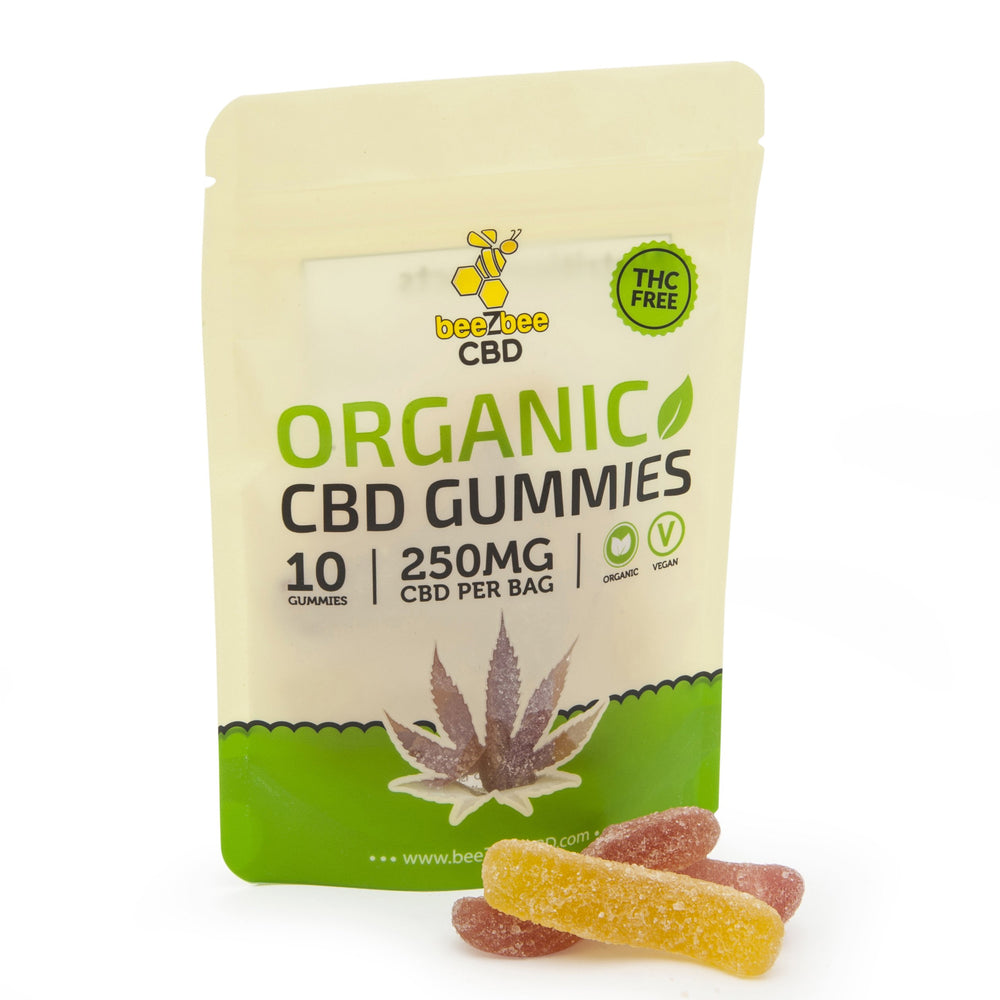 CBD Organic, Vegan, THC Free Gummies 250mg - gummy ropes