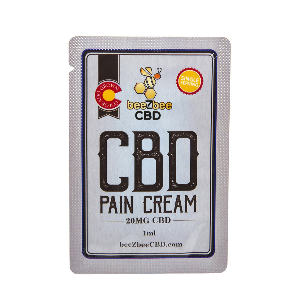 beeZbee CBD Pain Cream Single Serving Box (60 Count/ 20mg Each) - CBD Kratom