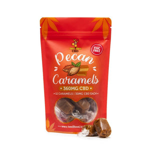 beeZbee CBD THC Free Caramel Bag 360mg in pecan flavor