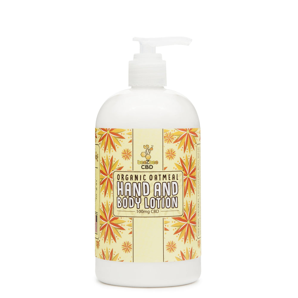 beeZbee CBD Hand and Body Lotion 100mg - Organic Oatmeal scent
