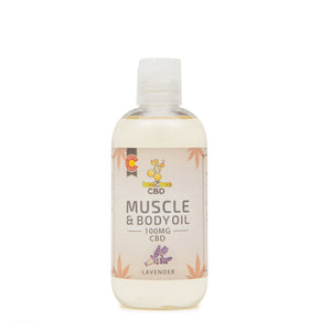 beeZbee CBD Muscle and Body Oil 100mg in lavender scent