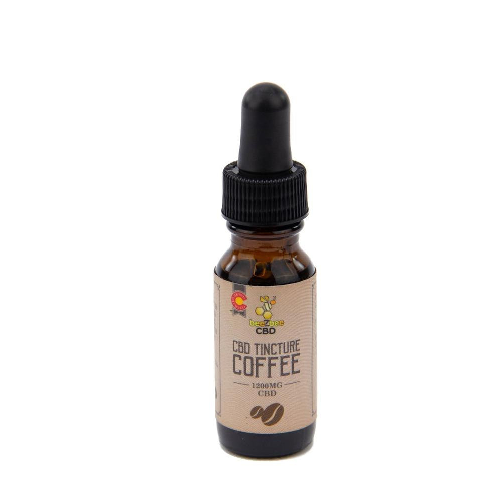 beeZbee CBD Tincture 1200mg 15ml in coffee flavor.