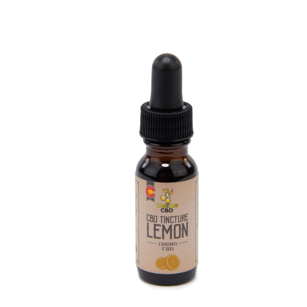 beeZbee CBD Tincture 1200mg 15ml in lemon flavor. 