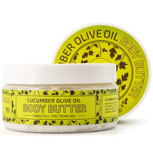 beeZbee Body Butter in Cucumber Olive Oil.