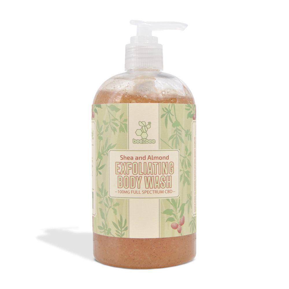beeZbee CBD Exfoliating Body Wash 100mg - CBD Kratom