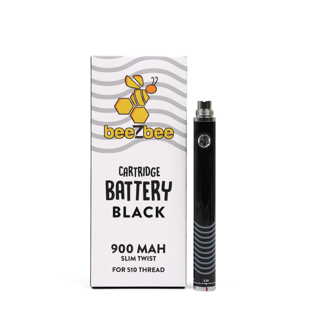 
            
                Load image into Gallery viewer, Our black Cartridge Battery offers an adjustable voltage between 3.3-4.8v to use with your favorite beeZbee cartridge.
            
        
