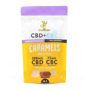 
            
                Load image into Gallery viewer, beeZbee CBD+CBC Caramels, 12 Pack, regular strength.
            
        