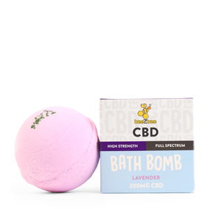 
            
                Load image into Gallery viewer, beeZbee full spectrum CBD Bath Bomb in Lavender Scent, high strength.
            
        