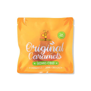 CBD Caramels 3 Pack, THC Free, 90mg in original flavor