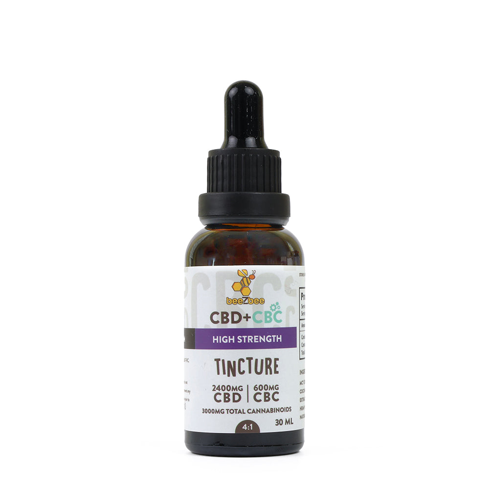 
            
                Load image into Gallery viewer, beeZbee CBD+CBC Tincture, full spectrum, 30ml, in high strength
            
        