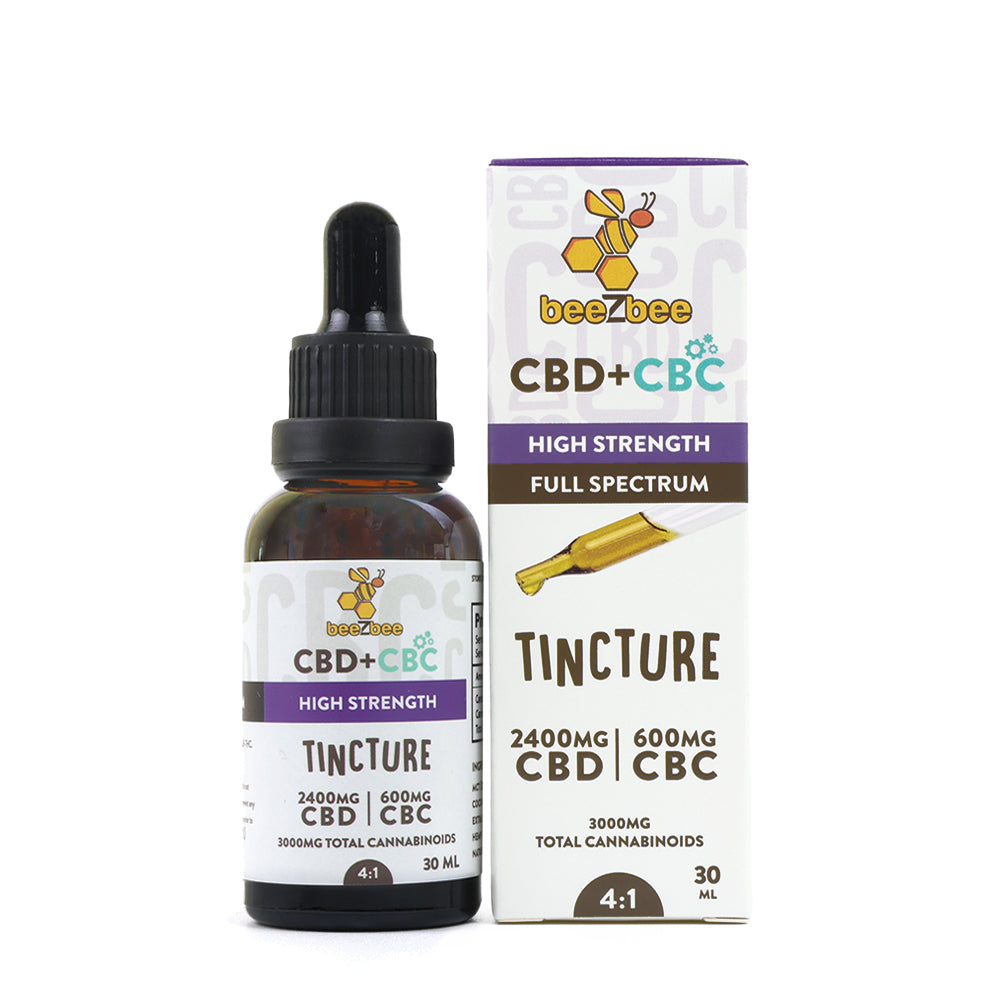 
            
                Load image into Gallery viewer, beeZbee CBD+CBC Tincture, full spectrum, 30ml, in high strength
            
        