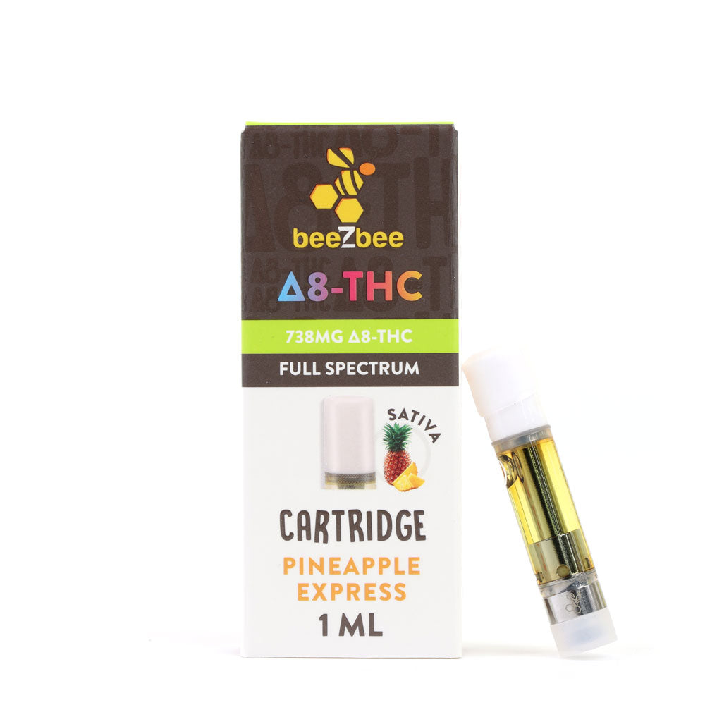 
            
                Load image into Gallery viewer, beeZbee Delta-8 THC Cartridges in Pineapple Express
            
        