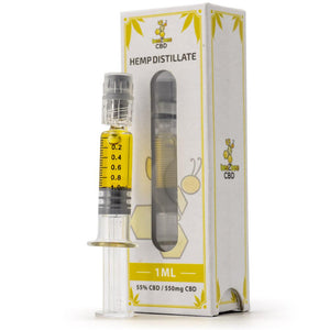 beeZbee Hemp Distillate 1mL, syringe applicator