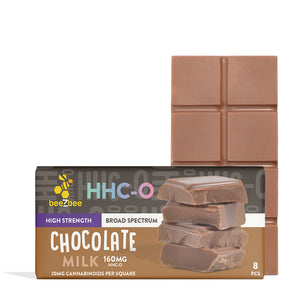 beeZbee HHC-O Chocolate Bar in high strength milk chocolate