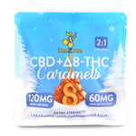 beeZbee Seasonal CBD+Δ8-THC Caramels, 2:1, Extra Strength, Original, 3 Pack